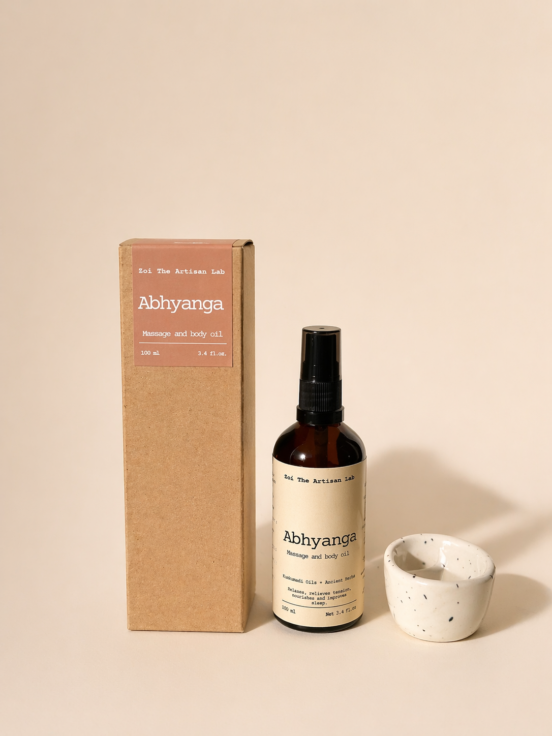 Abhyanga Ritual Set | Oil + Ceramic Bowl