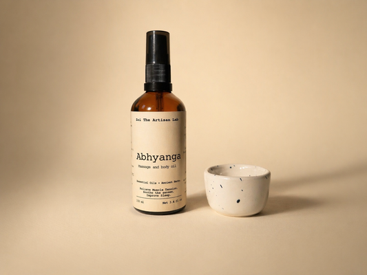 Abhyanga Ritual Set | Oil + Ceramic Bowl
