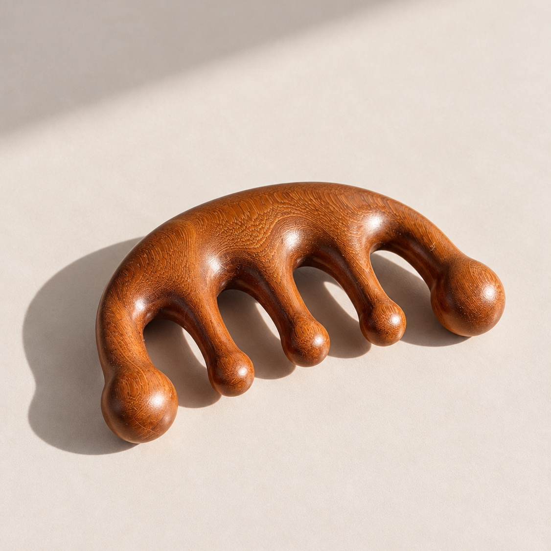 Scalp Ritual Comb -Sandalwood Gua Sha Tool