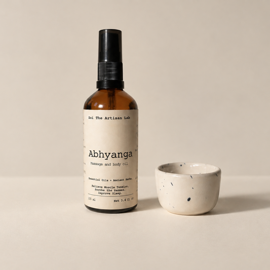 Abhyanga Ritual Set | Oil + Ceramic Bowl