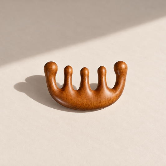 Scalp Ritual Comb -Sandalwood Gua Sha Tool